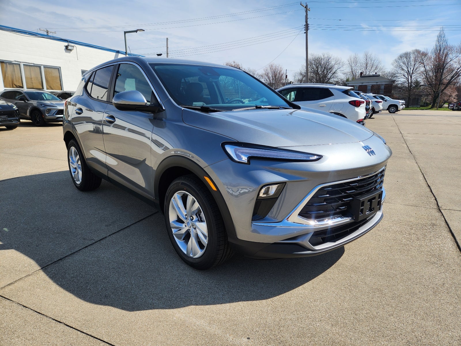 2026 Buick Encore GX Preferred in Moonstone Gray Metallic — front three-quarter view